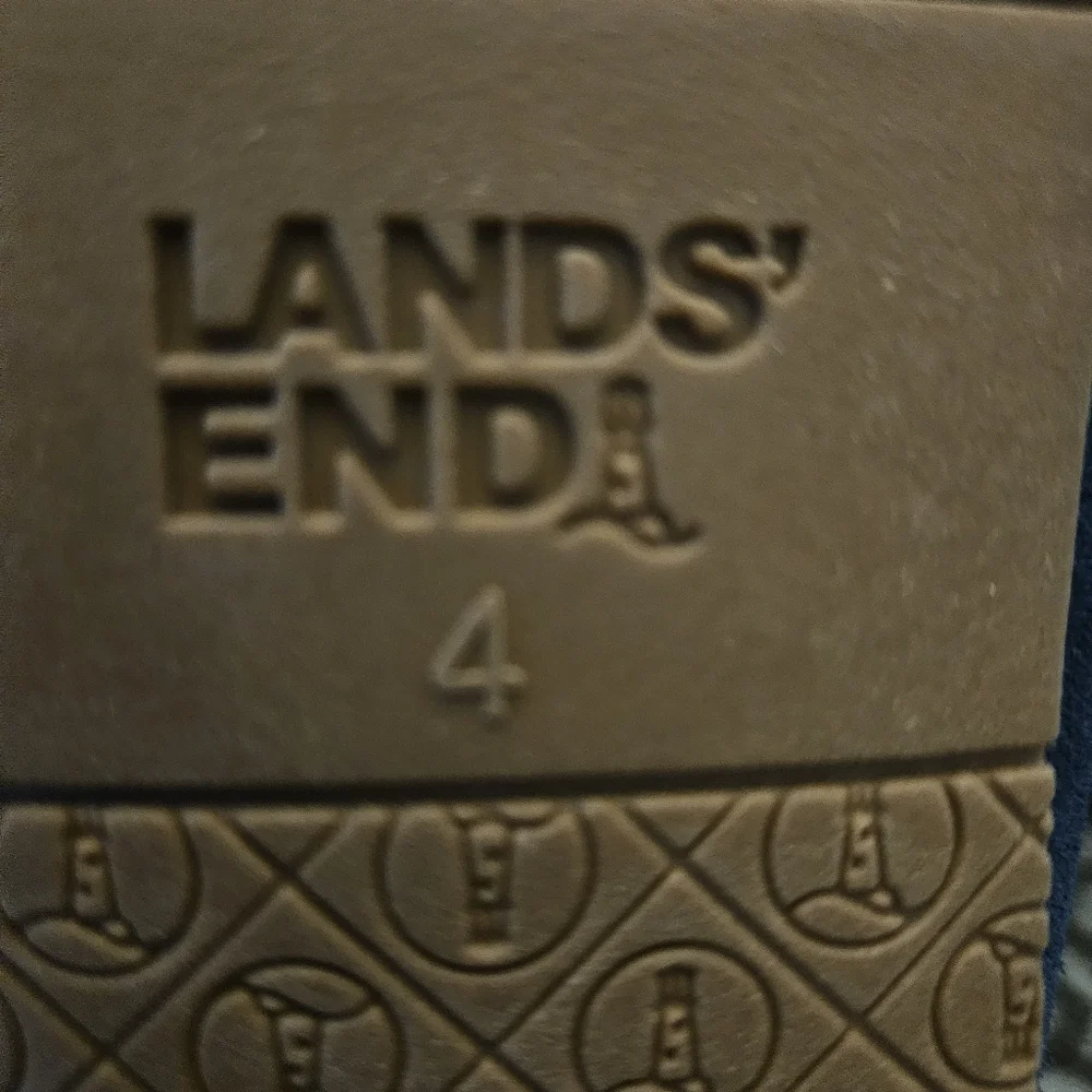Lands' End Kids Navy Suede Loafers - Sz 4, Cozy, Durable, Unisex